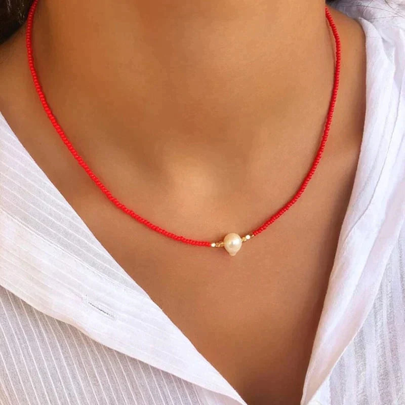 Refined Pearl Necklace (Buy 1 Get 1 Free) - Luxury Pearl-Turquoise + black (1+1 free)-State of Style