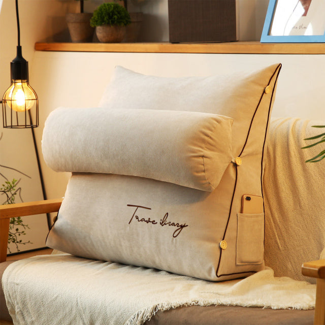 RelaxBack Triangle Back Support Cushion-Beige-State of Style
