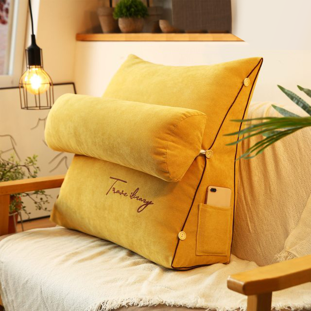 RelaxBack Triangle Back Support Cushion-Yellow-State of Style