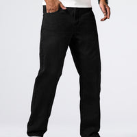 Relaxed Fit Regular Men's Jeans - Lucas-Black-30-State of Style