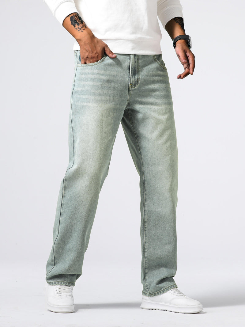 Relaxed Fit Regular Men's Jeans - Lucas-Royal Blue-30-State of Style