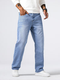 Relaxed Fit Regular Men's Jeans - Lucas-Royal Blue-30-State of Style
