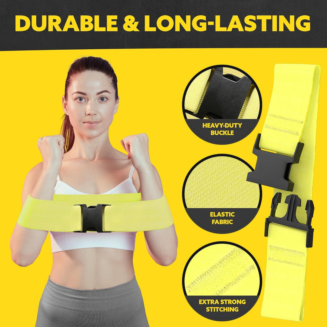 Resistance Bands for Exercises – Set of 5-Multicoloured with Buckle-State of Style