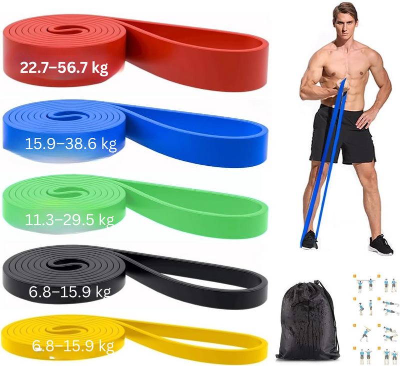 Resistance Pull-Up Assistance Bands Set-Black-State of Style