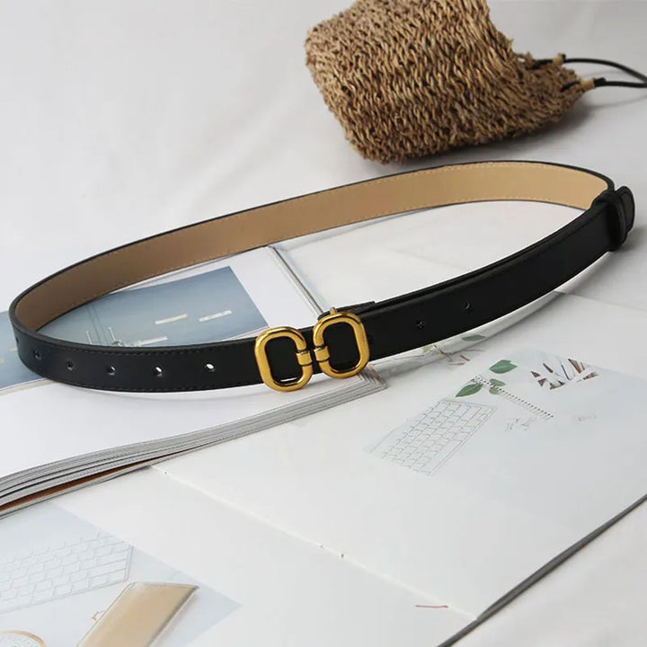 Retro Buckle Designer Belt | Chic & Adjustable-Black-State of Style
