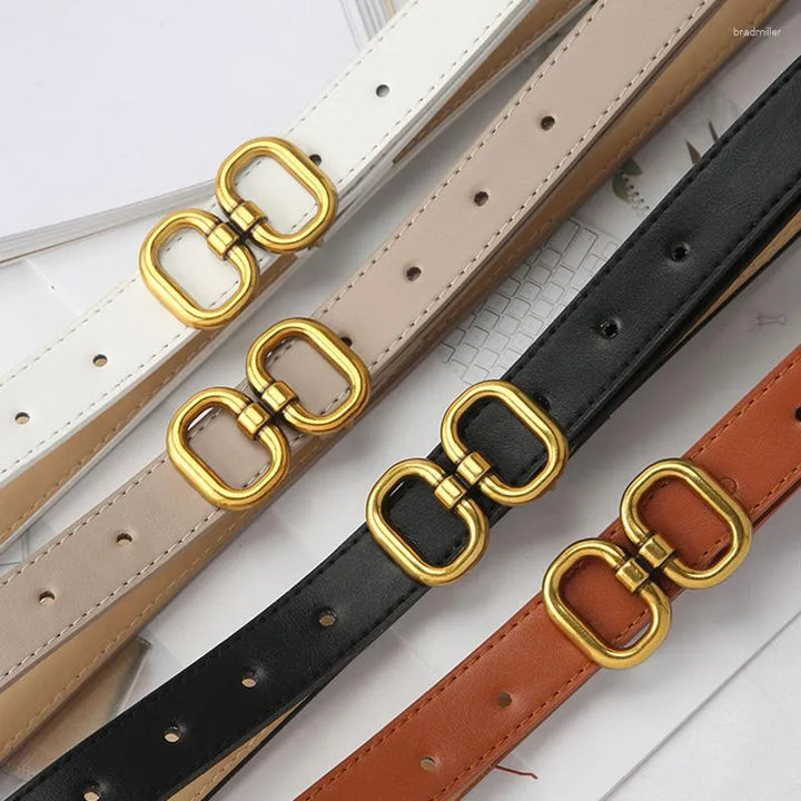 Retro Buckle Designer Belt | Chic & Adjustable-Black-State of Style