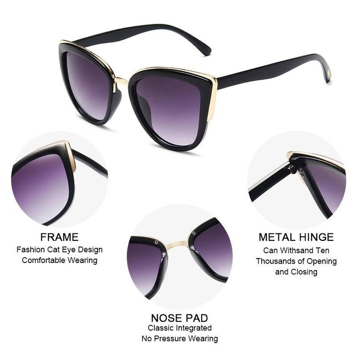 Retro Cat Eye Sunglasses | Vintage Glamour & UV Protection-Leopard-State of Style