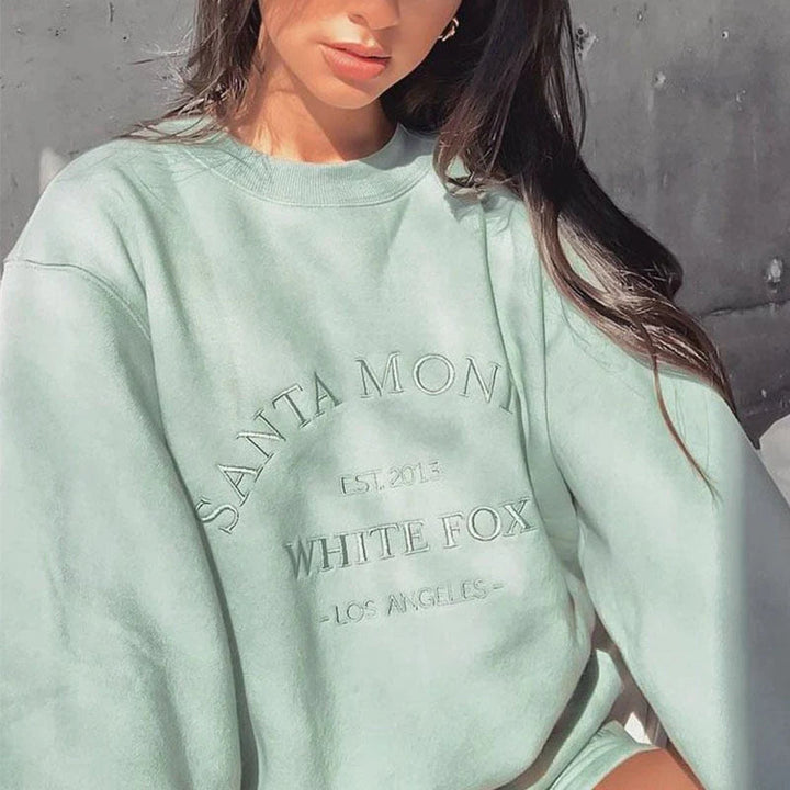 Retro-Chic Letter Thread Sweater | Women's Vintage Embroidered Knit-White-S-State of Style