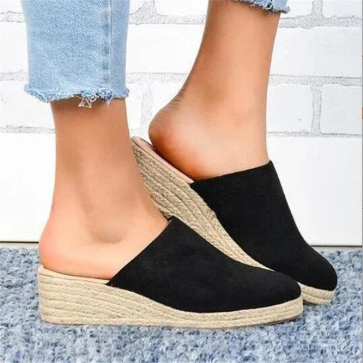Retro Chic Wedge Sandals - Vera-Beige-4.5-State of Style