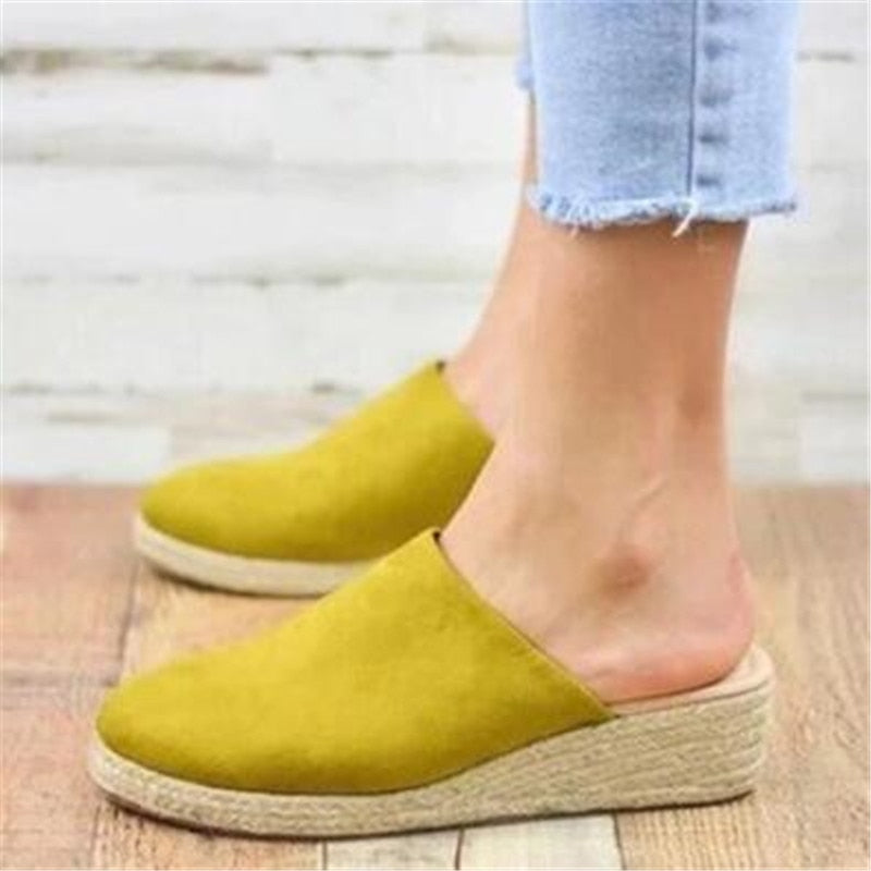 Retro Chic Wedge Sandals - Vera-Yellow-4.5-State of Style