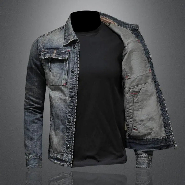 Retro denim jacket in vintage style – Jasper-S-State of Style