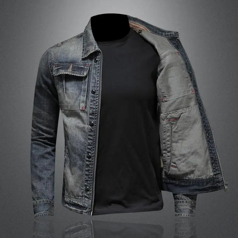 Retro denim jacket in vintage style – Jasper-S-State of Style