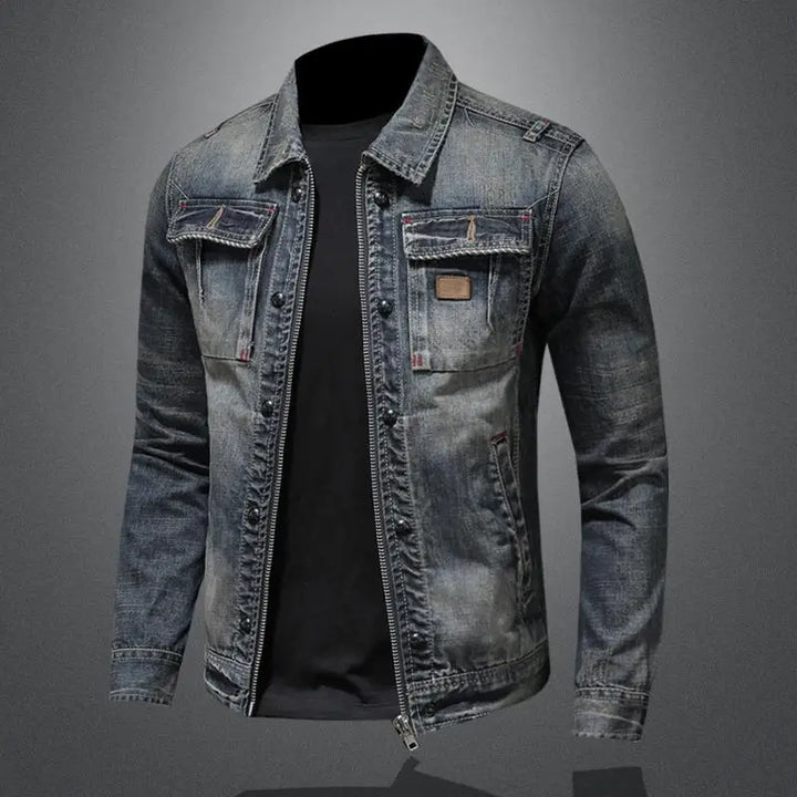 Retro denim jacket in vintage style – Jasper-S-State of Style