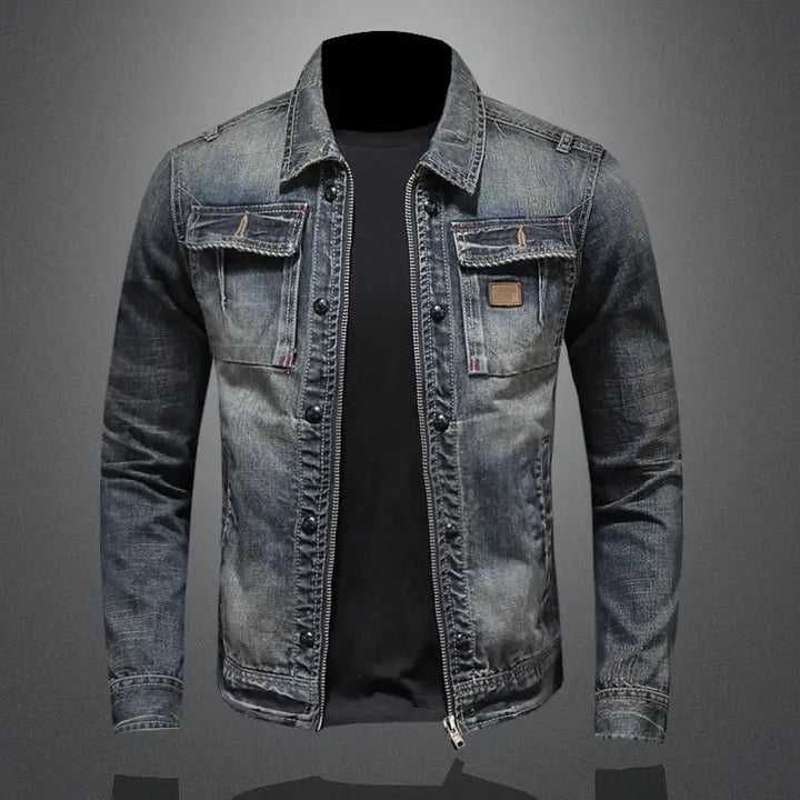 Retro denim jacket in vintage style – Jasper-S-State of Style