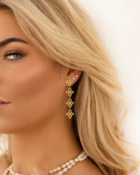 RETRO FLOWER HOOP EARRINGS - Limited Edition-Gold-plated-State of Style