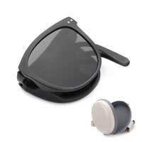 Retro Folding Designer Sunglasses – Compact & Stylish Eyewear-Black Grey-State of Style