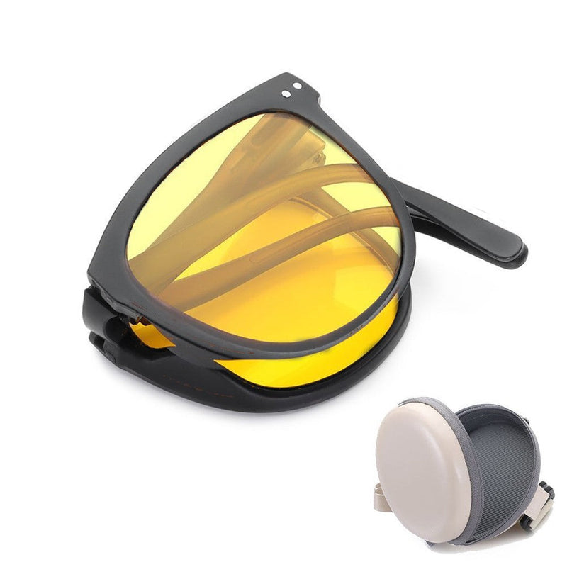 Retro Folding Designer Sunglasses – Compact & Stylish Eyewear-Grey Yellow-State of Style