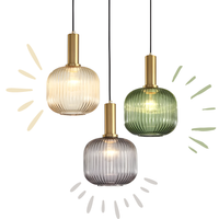 Retro Glass Pendant Lamp - ColorVibe-Brown-A-State of Style