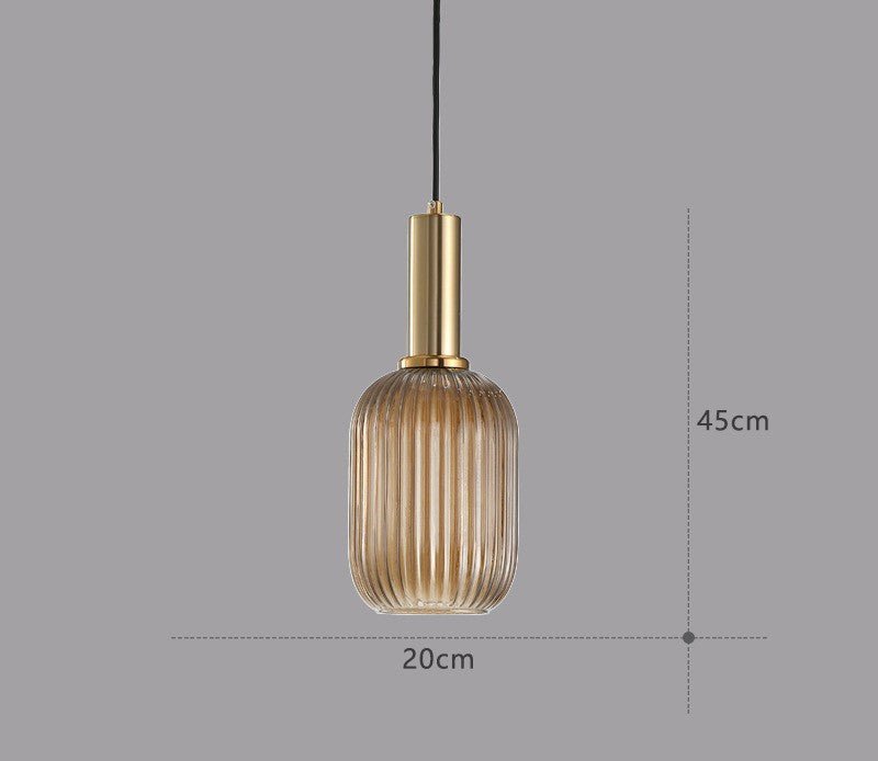 Retro Glass Pendant Lamp - ColorVibe-Brown-A-State of Style