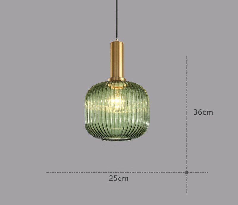 Retro Glass Pendant Light - ColorVibe-Brown-A-State of Style