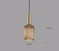 Retro Glass Pendant Light - ColorVibe-Brown-A-State of Style