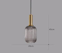 Retro Glass Pendant Light - ColorVibe-Brown-A-State of Style