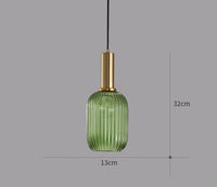 Retro Glass Pendant Light - ColorVibe-Green-A-State of Style