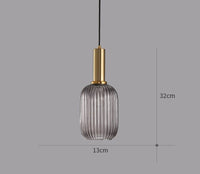 Retro Glass Pendant Light - ColorVibe-Grey-A-State of Style