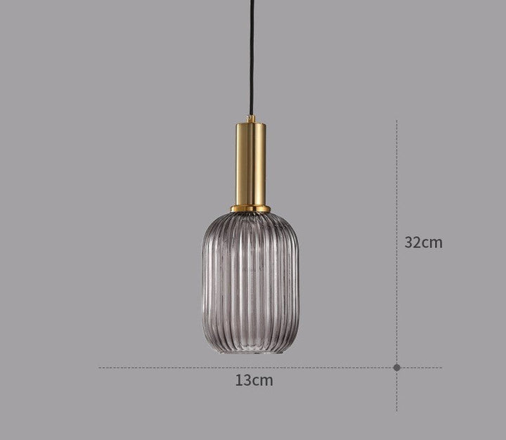 Retro Glass Pendant Light - ColorVibe-Grey-A-State of Style