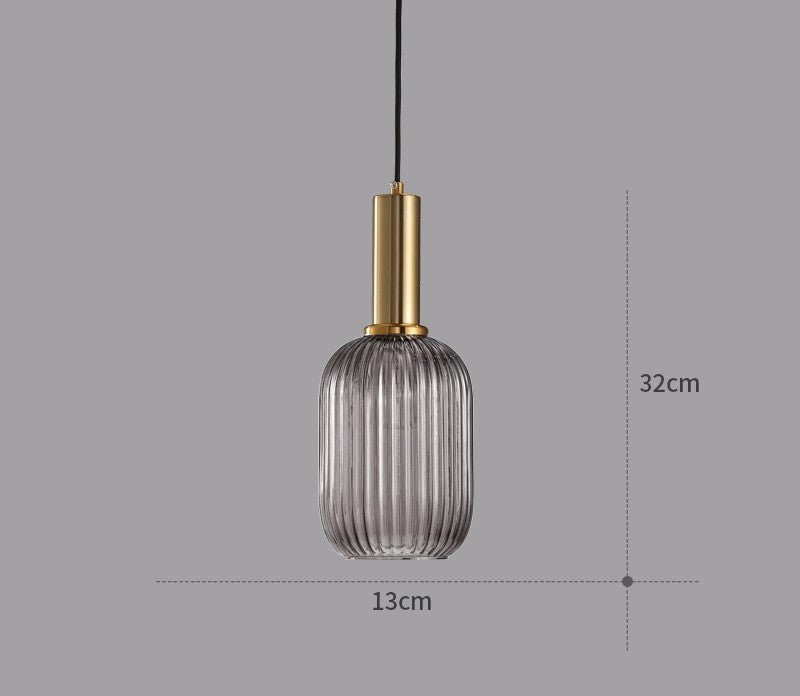 Retro Glass Pendant Light - ColorVibe-Grey-A-State of Style