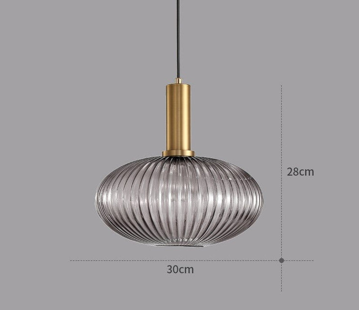 Retro Glass Pendant Light - ColorVibe-Grey-C-State of Style