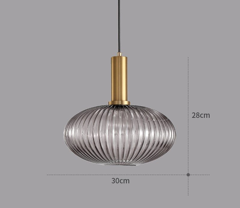 Retro Glass Pendant Light - ColorVibe-Grey-C-State of Style