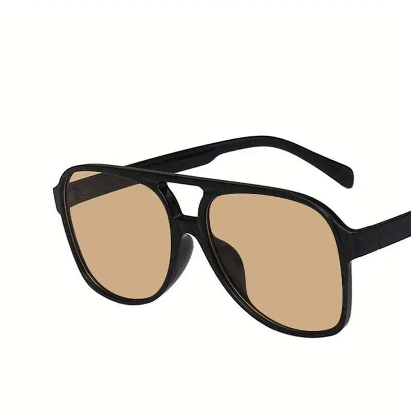 Retro Large Frame Sunglasses – Vintage Oversized Shades-Black Champagne-State of Style