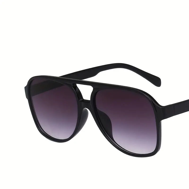 Retro Large Frame Sunglasses – Vintage Oversized Shades-Black Grey Gradient-State of Style
