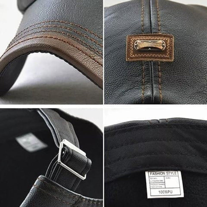Retro Men's Leather Beret - HeritageCap-Black-State of Style