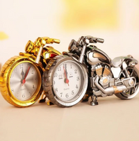 Retro Motorcycle Alarm Clock - MotoTime-Silver-State of Style