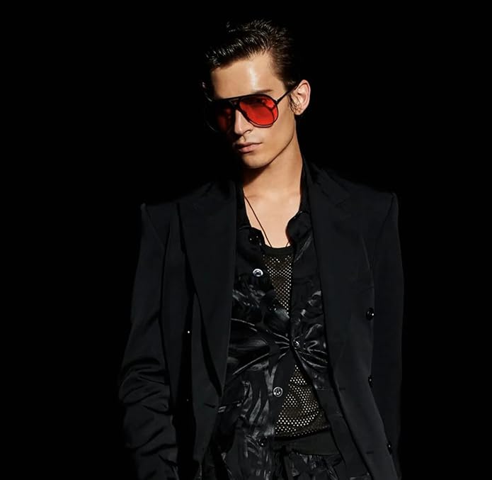 Retro Oversized Aviator Sunglasses - Amara-Black-clear-State of Style