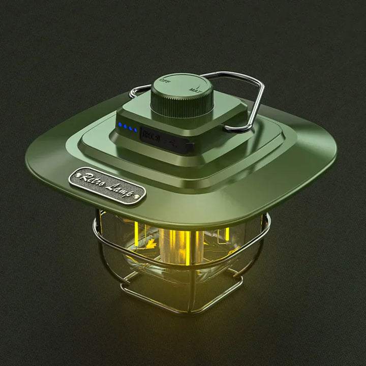 Retro Rechargeable LED Camping Lantern - NostalgiaGlow-Green-State of Style