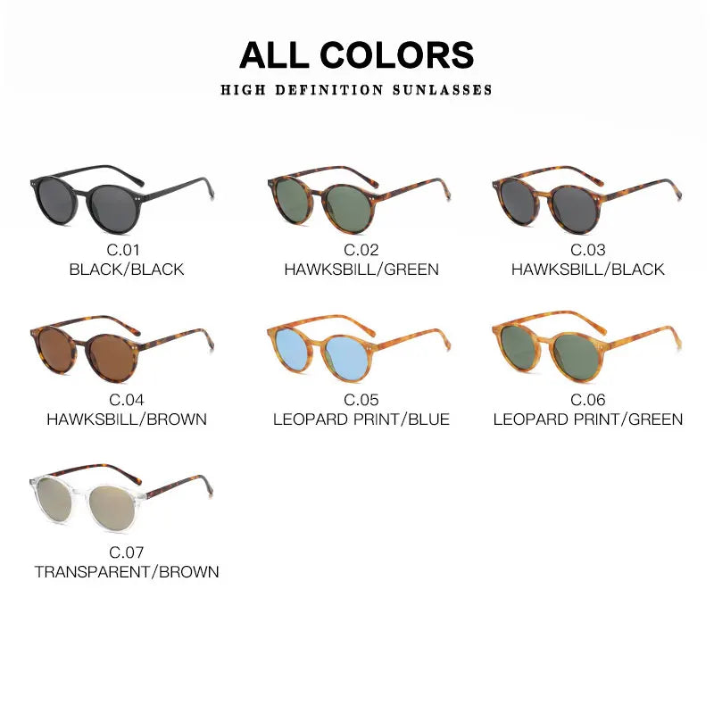 Retro Round Polarised Sunglasses - SunnyStyle-White/Gray-State of Style