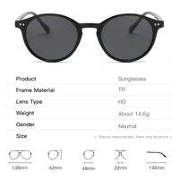 Retro Round Polarised Sunglasses - SunnyStyle-White/Grey-State of Style