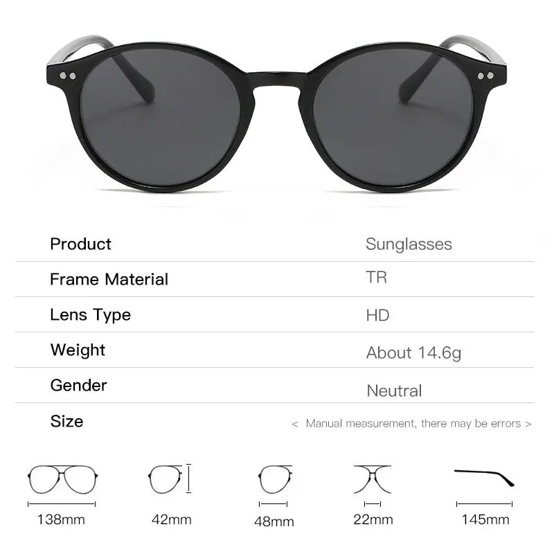 Retro Round Polarised Sunglasses - SunnyStyle-White/Grey-State of Style