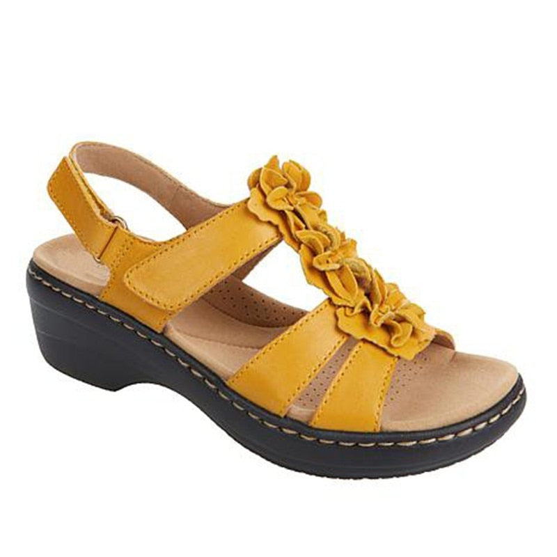 Retro summer sandals for women – Aurelia-Yellow-3-State of Style