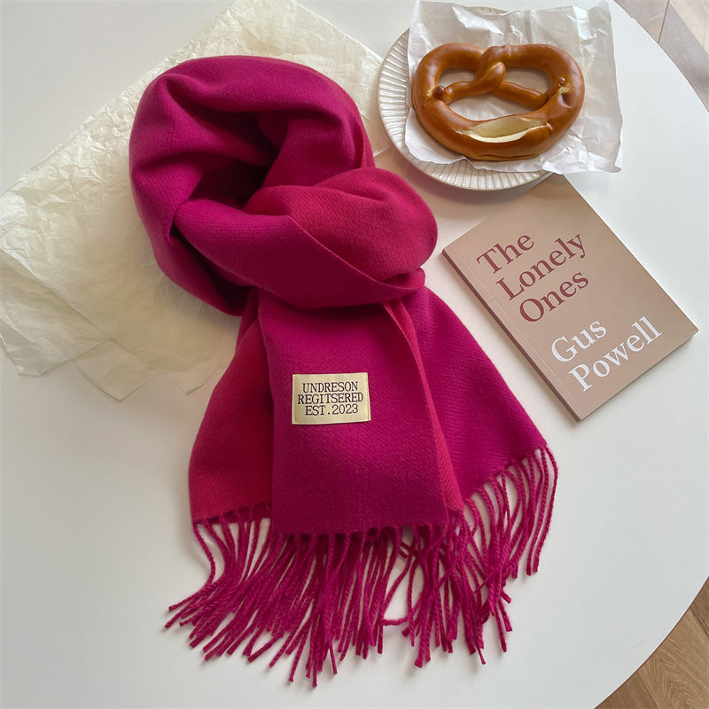 Reversible Pashmina Scarf - Elena-Bordeaux red-State of Style