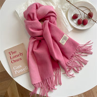 Reversible Pashmina Scarf - Elena-Dark pink-State of Style