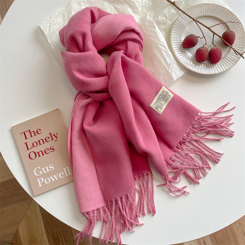 Reversible Pashmina Scarf - Elena-Dark pink-State of Style