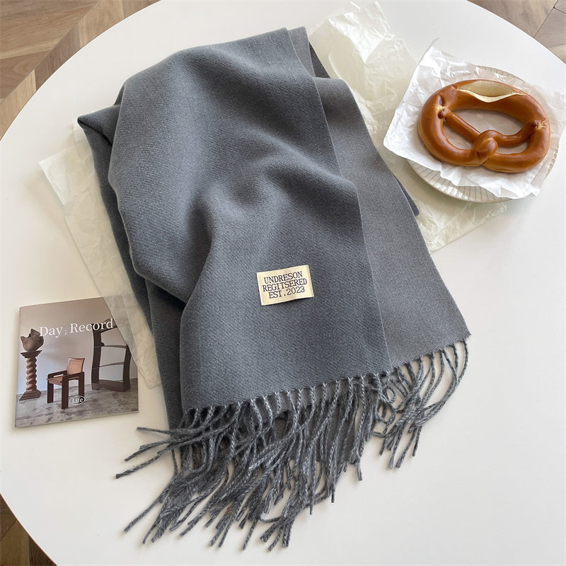 Reversible Pashmina Scarf - Elena-Grey-State of Style