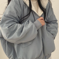 Reversible Women's Winter Jacket with Hood - Isla-Blue-S-State of Style