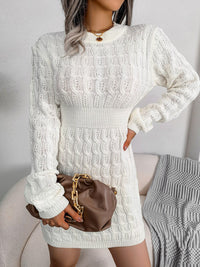 Ribbed Bodycon Dress | Elegant, Flattering & Stylish-White-S-State of Style