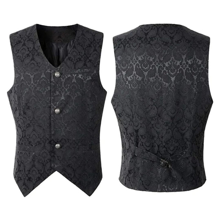Ricardo Traditional Vest – Victorian Gothic Waistcoat with Vintage Charm-Black-S-State of Style