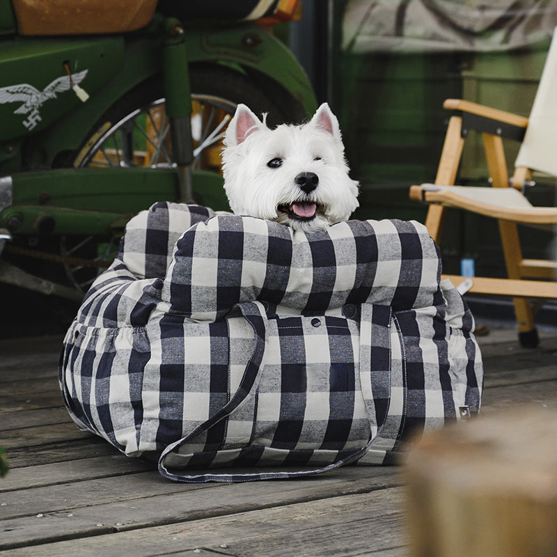RoadTrip Pet Bolster - Pet Car Seat-Single-Plaid-State of Style